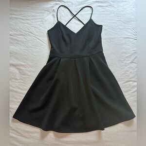 Elegant Black Spaghetti Strap Dress